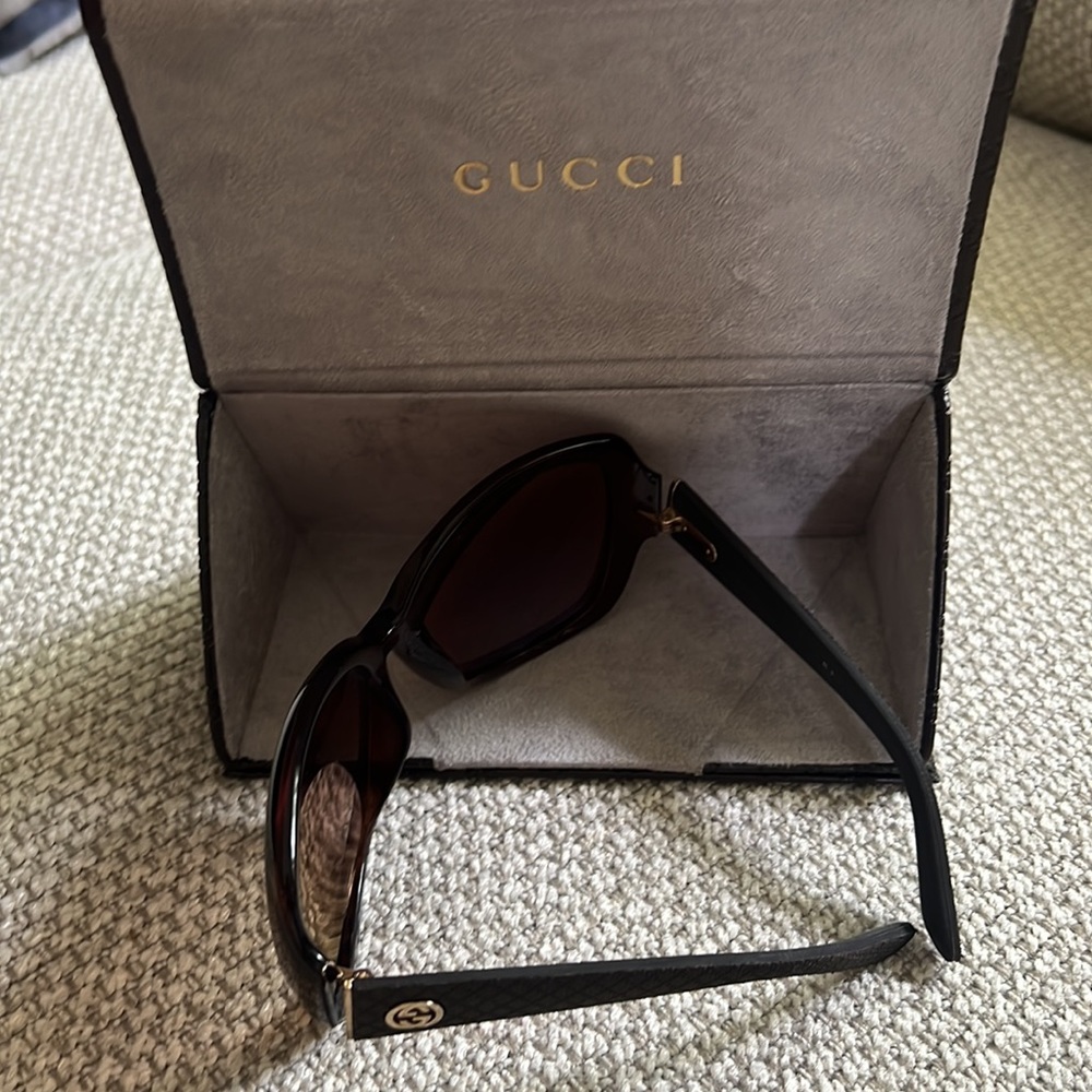 NWOT GUCCI GG3715/S Oversized brown sunglasses - Picture 3 of 6